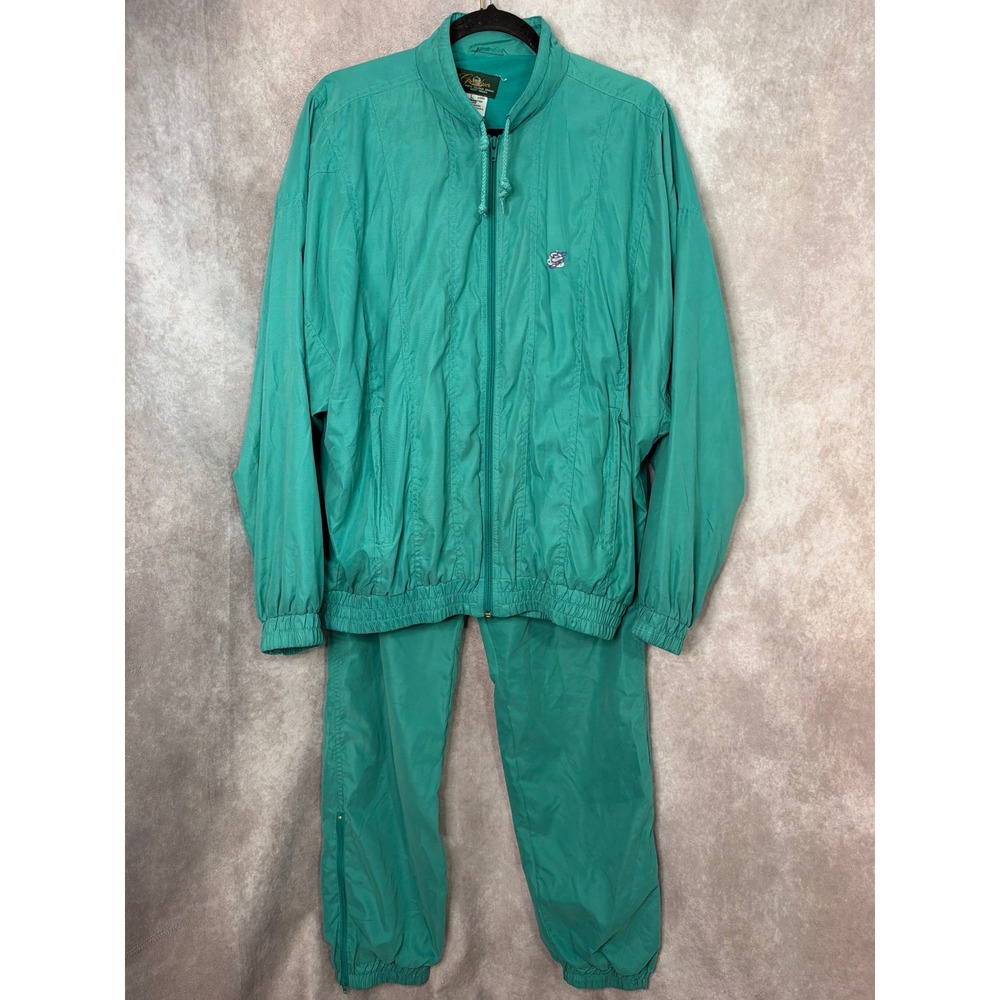 Vintage‎ 90's The Greenbrier Resort Tracksuit Teal Green 2 Piece Set Womens L
